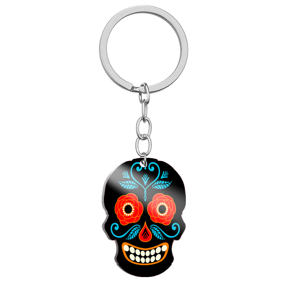 Wholesale Stainless Steel Skull Keychain